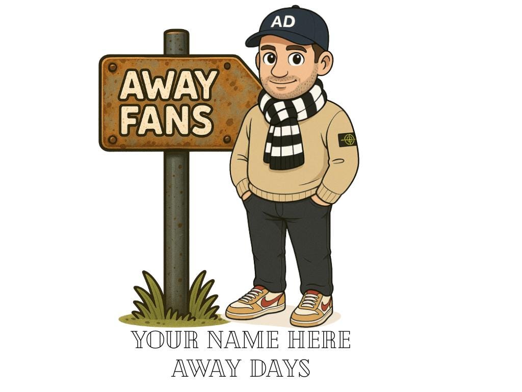 Personalized Football Fan Mug: Away Days Ceramic Gift Cup