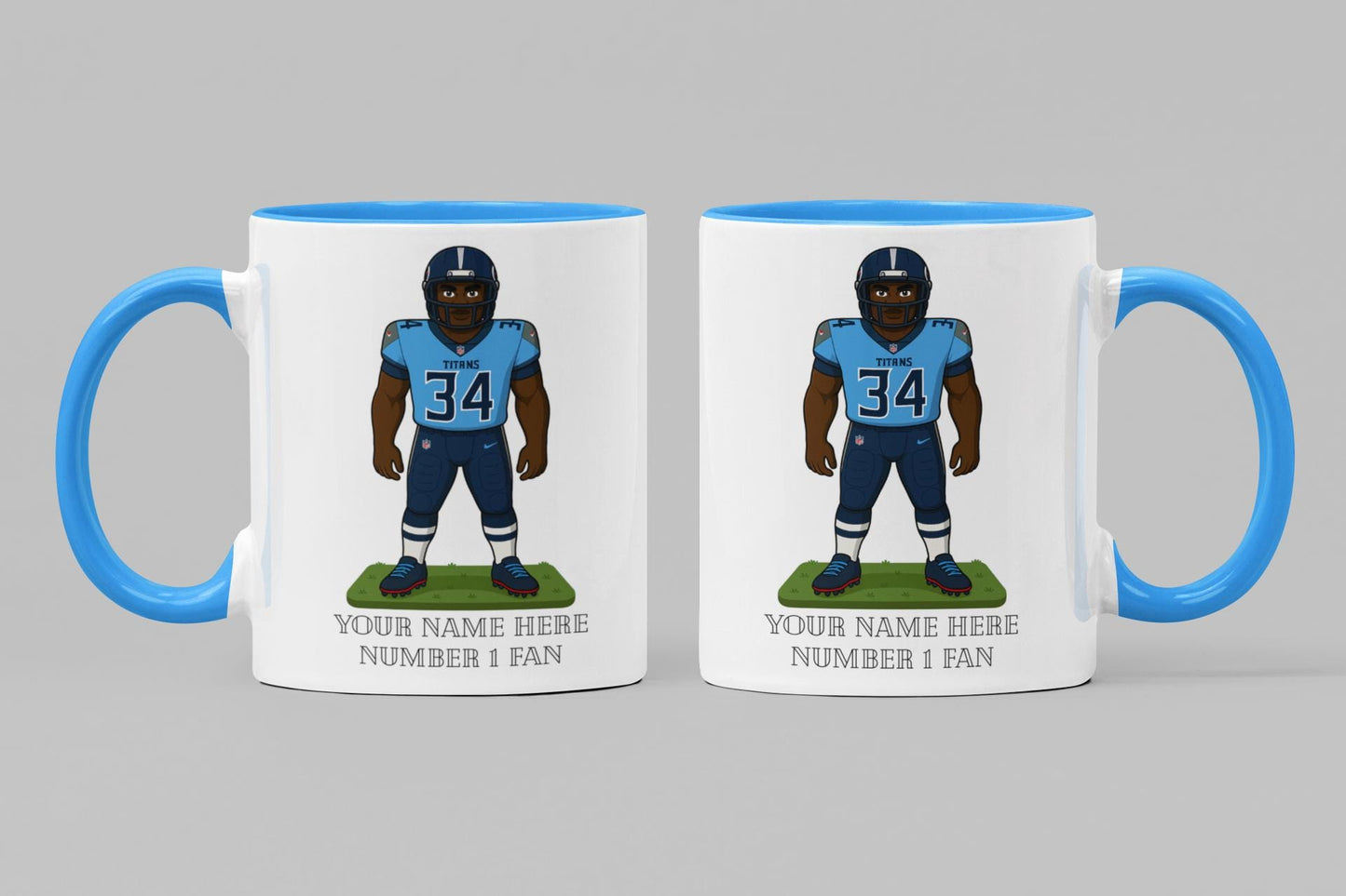 Personalized Tennessee Titans Inspired Mug: Custom Name NFL Gift