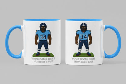Personalized Tennessee Titans Inspired Mug: Custom Name NFL Gift