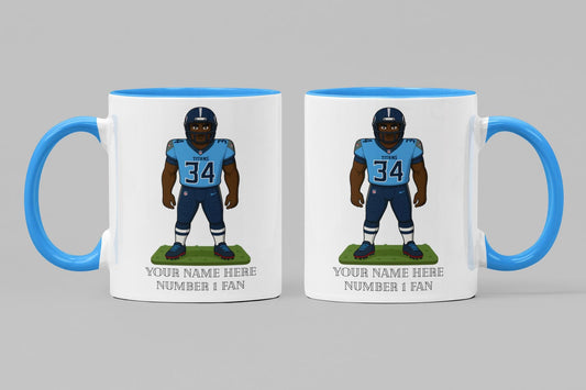 Personalized Tennessee Titans Inspired Mug: Custom Name NFL Gift