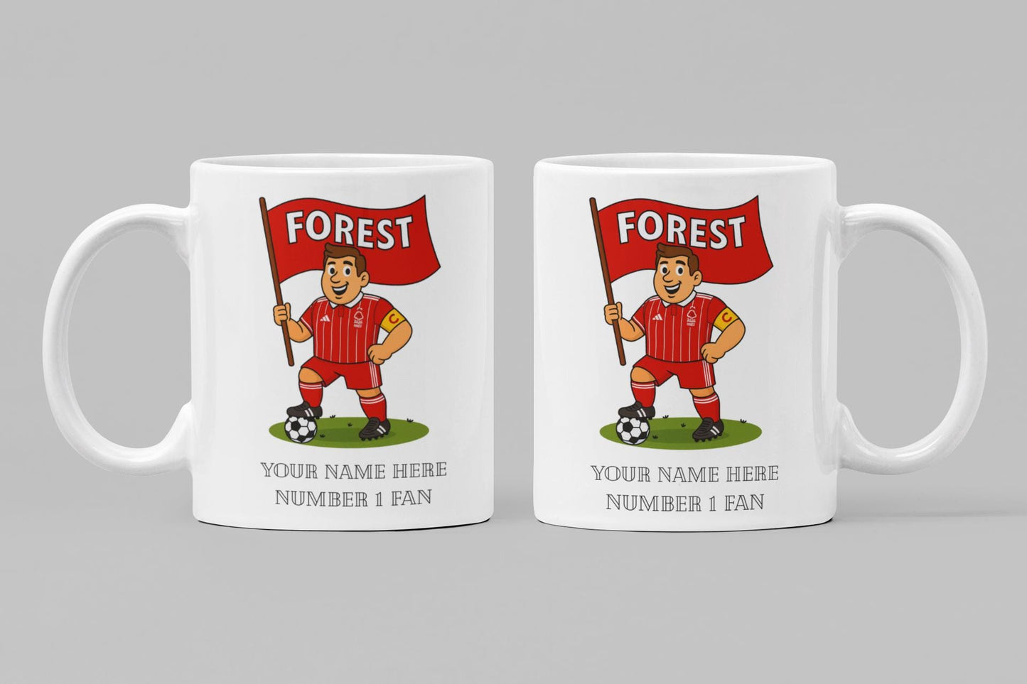 Personalised Nottingham Forest Ceramic Mug: Custom Football Gift