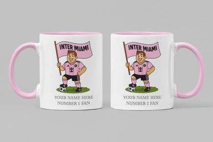 Personalised Inter Miami Football Mug: Custom Ceramic Gift