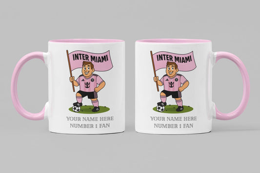 Personalised Inter Miami Football Mug: Custom Ceramic Gift