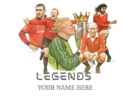 Personalised Manchester United Legends Inspired Football Mug: Custom Ceramic Gift