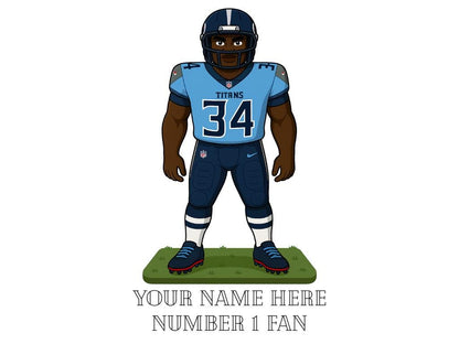 Personalized Tennessee Titans Inspired Mug: Custom Name NFL Gift