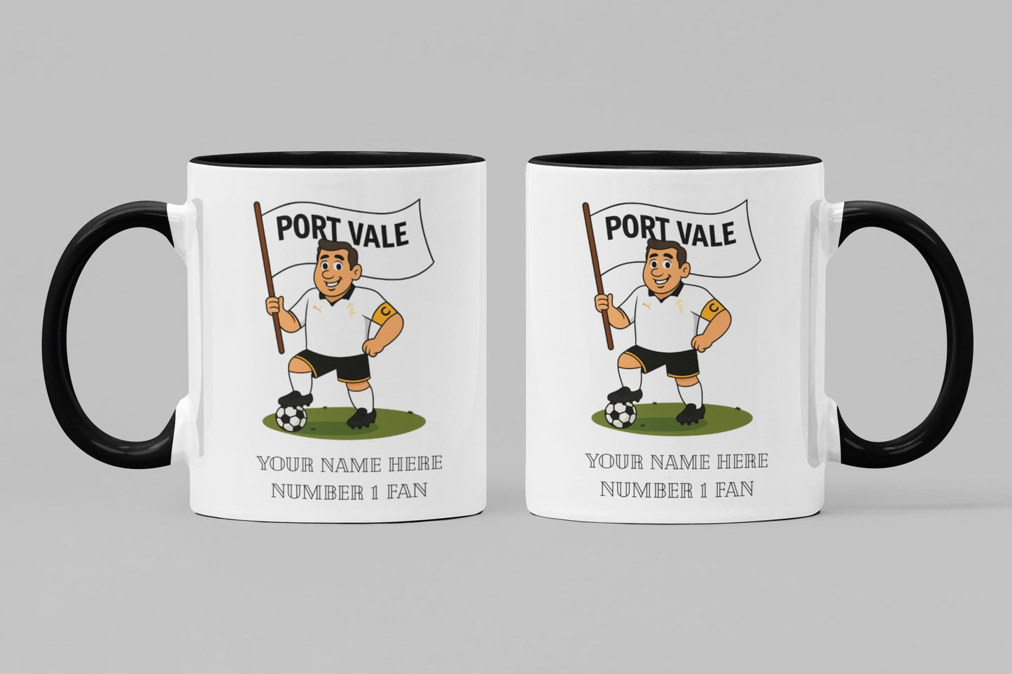 Personalised Port Vale Football Mug: Custom Ceramic Gift