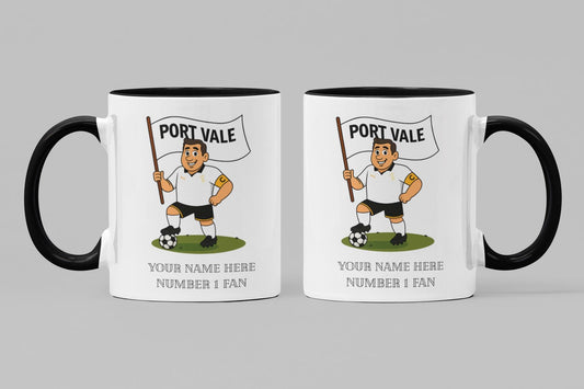 Personalised Port Vale Football Mug: Custom Ceramic Gift
