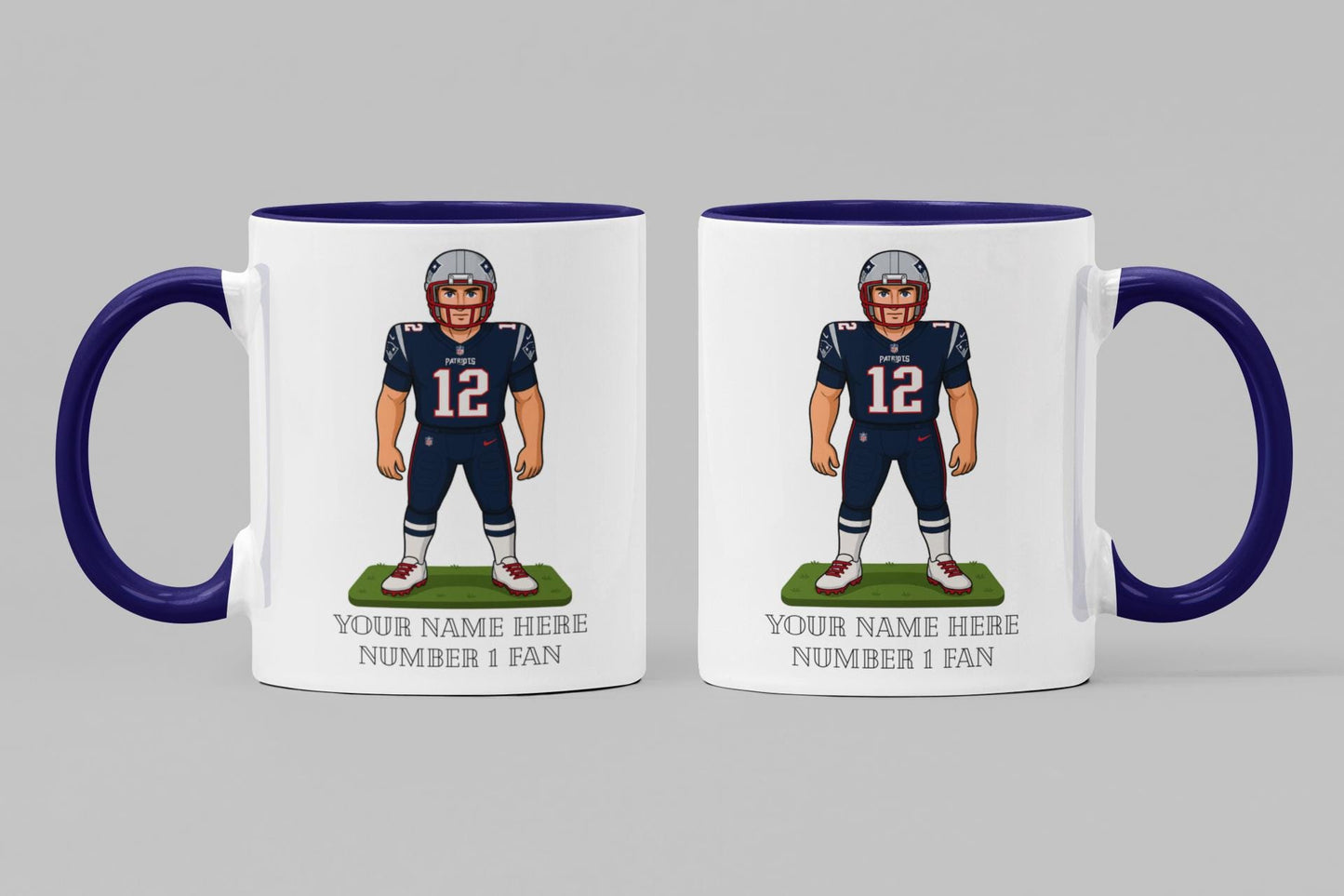 Personalized New England Patriots Inspired Mug: Custom Name NFL Gift