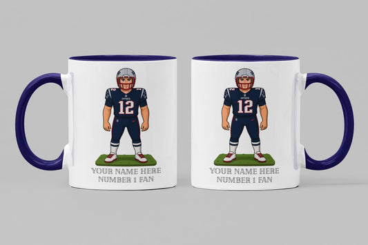 Personalized New England Patriots Inspired Mug: Custom Name NFL Gift