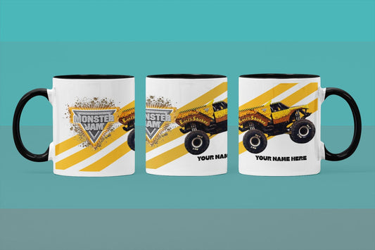 Personalised Earth Shaker Monster Truck Mug – 11oz Cup in 3 Colours