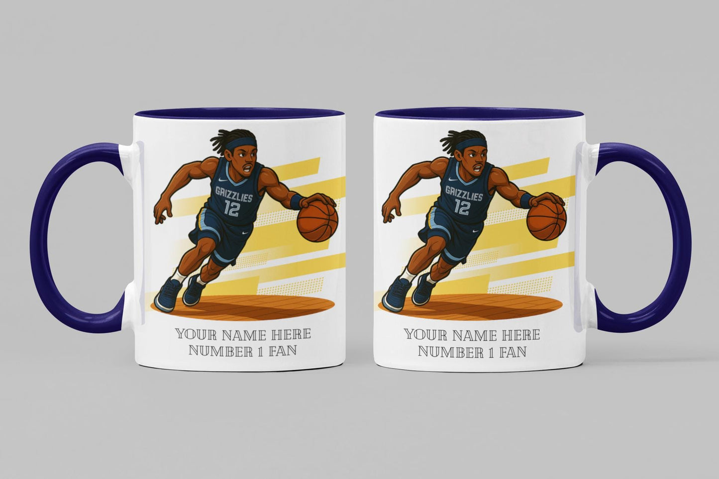 Personalised Memphis Grizzlies inspired Mug: Custom Name NBA Gift