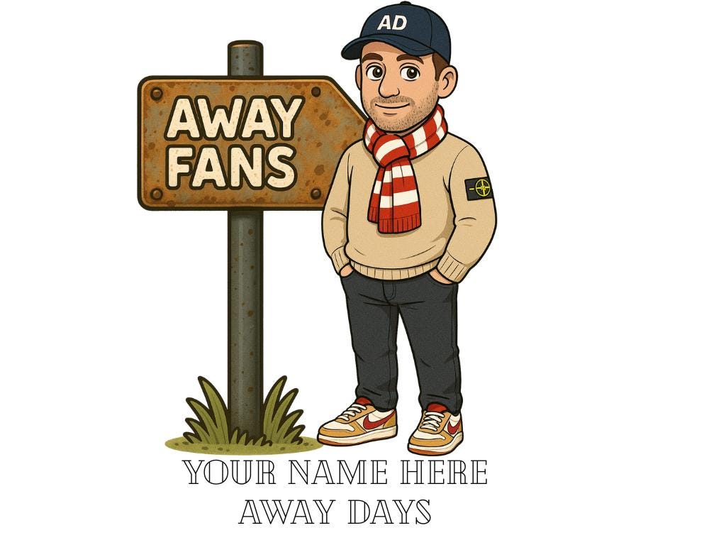 Personalized Football Fan Mug: Away Days Ceramic Gift