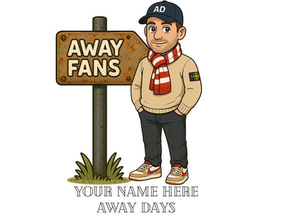 Personalized Football Fan Mug: Away Days Ceramic Gift