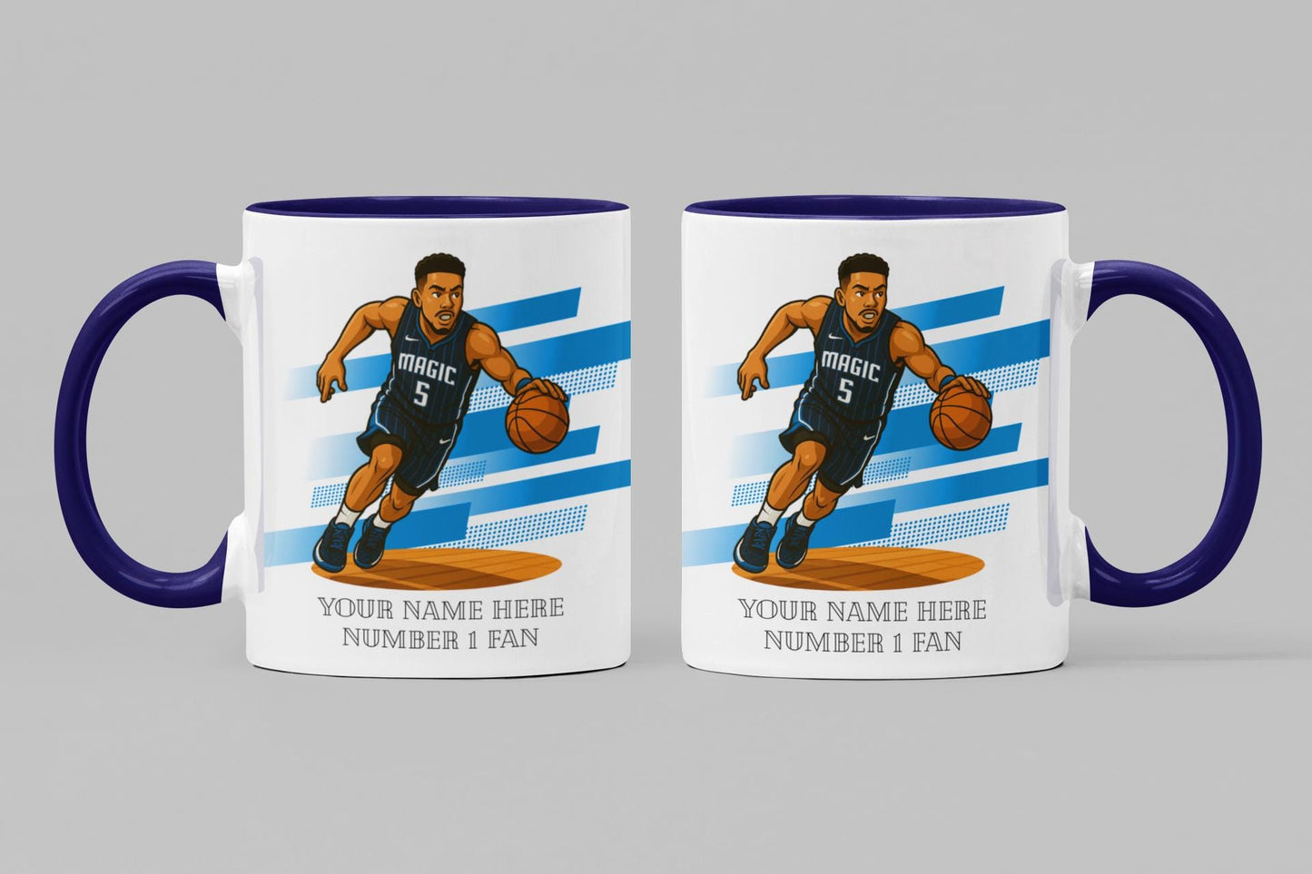 Personalised Orlando Magic inspired Mug: Custom Name NBA Gift