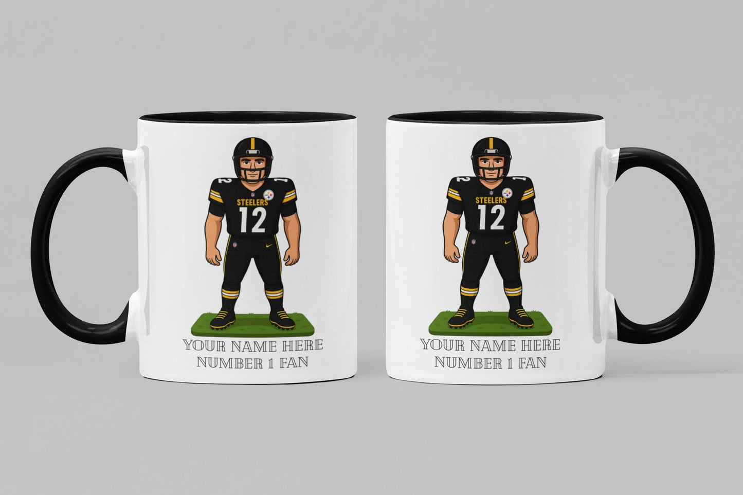 Personalized Pittsburgh Steelers Inspired Mug: Custom Name NFL Gift