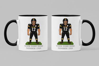 Personalized Pittsburgh Steelers Inspired Mug: Custom Name NFL Gift