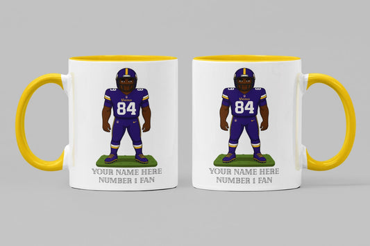 Personalized Minnesota Vikings Inspired Mug: Custom Name NFL Gift