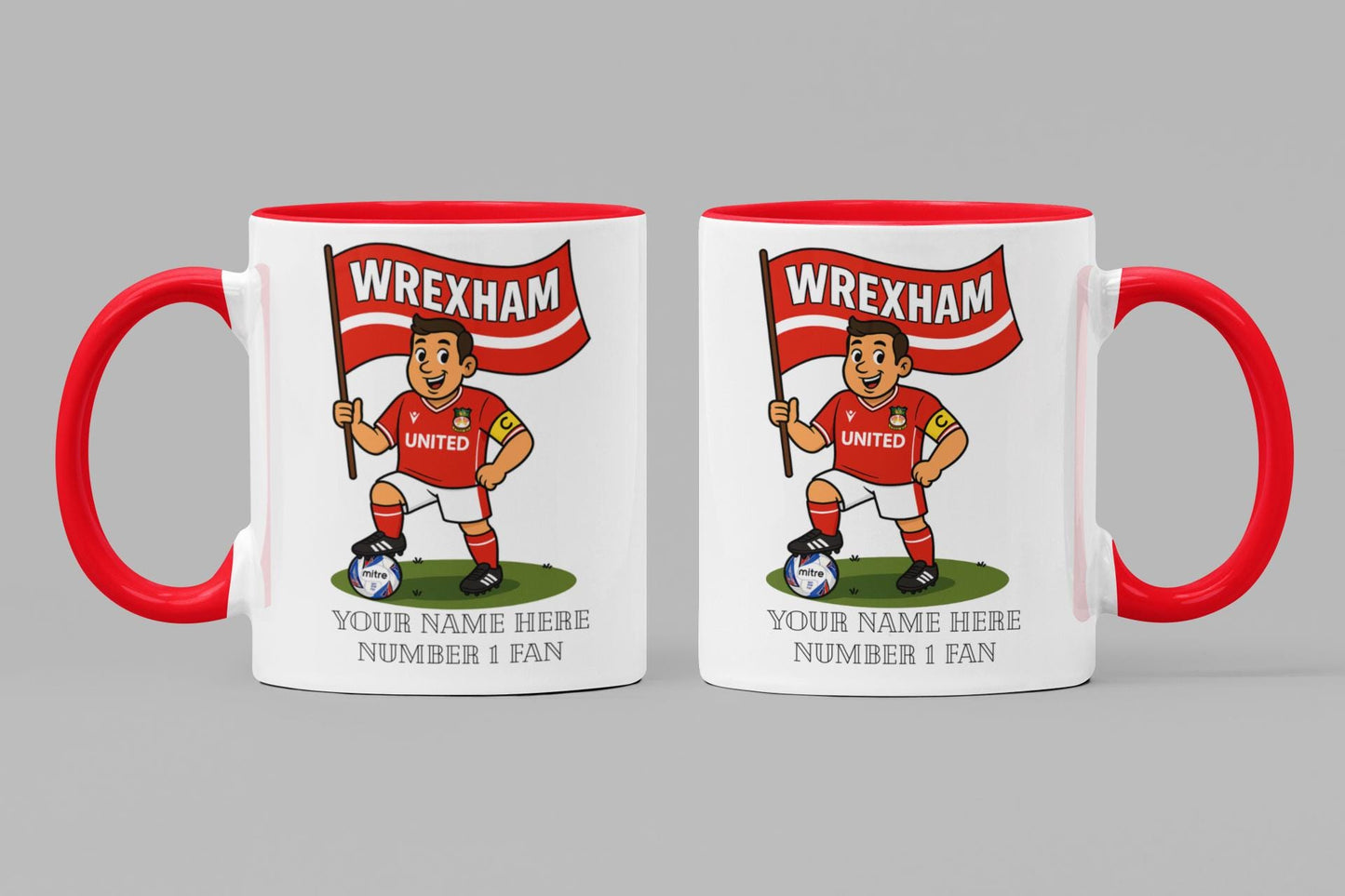 Personalised Wrexham Football Mug: Custom Ceramic Gift