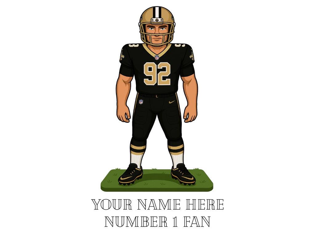 Personalized New Orleans Saints Inspired Mug: Custom Name NFL Gift