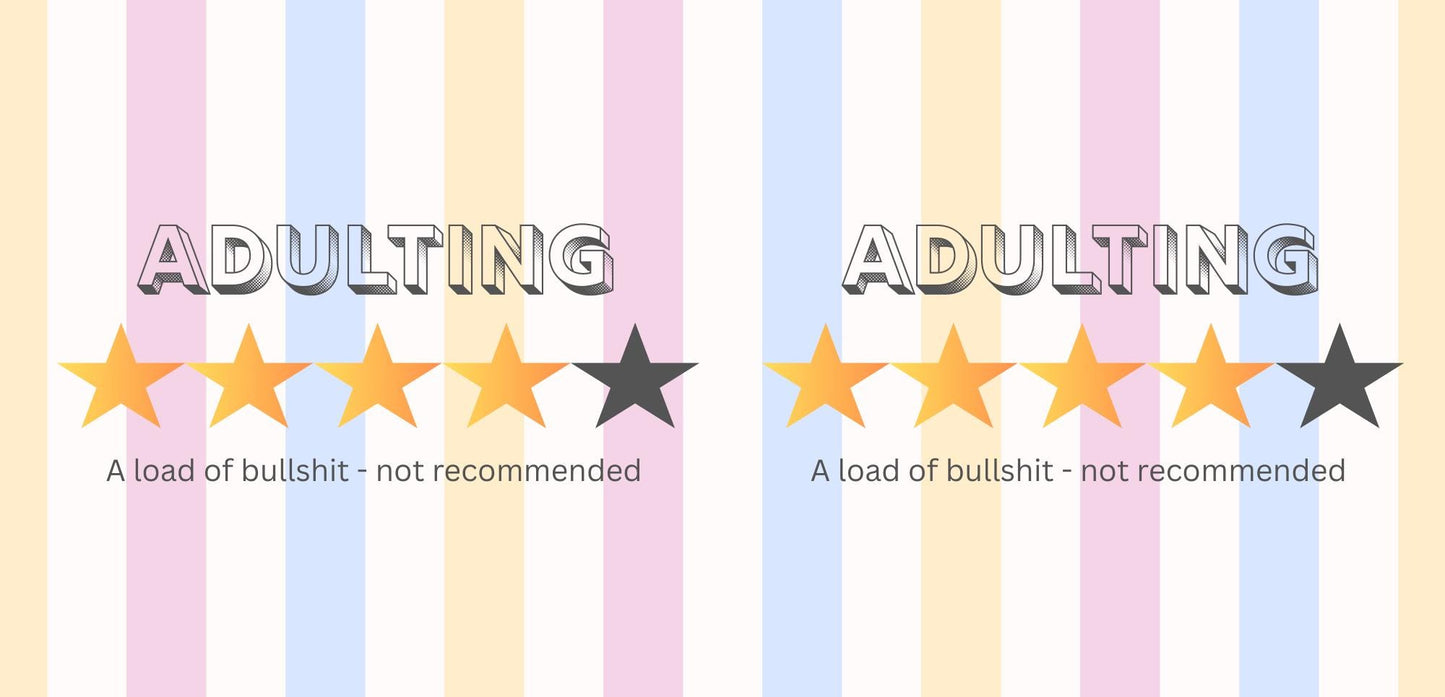 Funny Adulting Coffee Mug: Sarcastic Gift, 11oz Ceramic