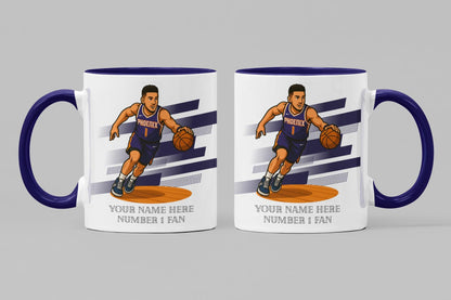 Personalised Phoenix Suns inspired Mug: Custom Name NBA Gift