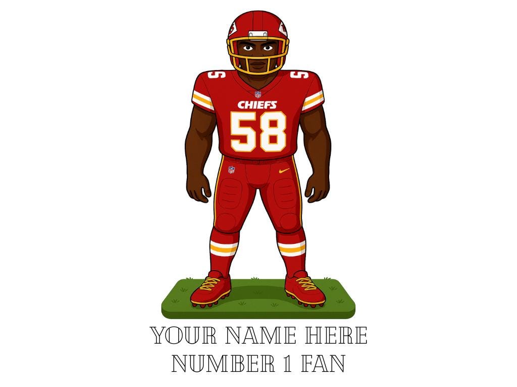 Personalised Kansas City Chiefs inspired Mug: Custom Name NFL Gift