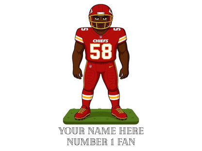 Personalised Kansas City Chiefs inspired Mug: Custom Name NFL Gift