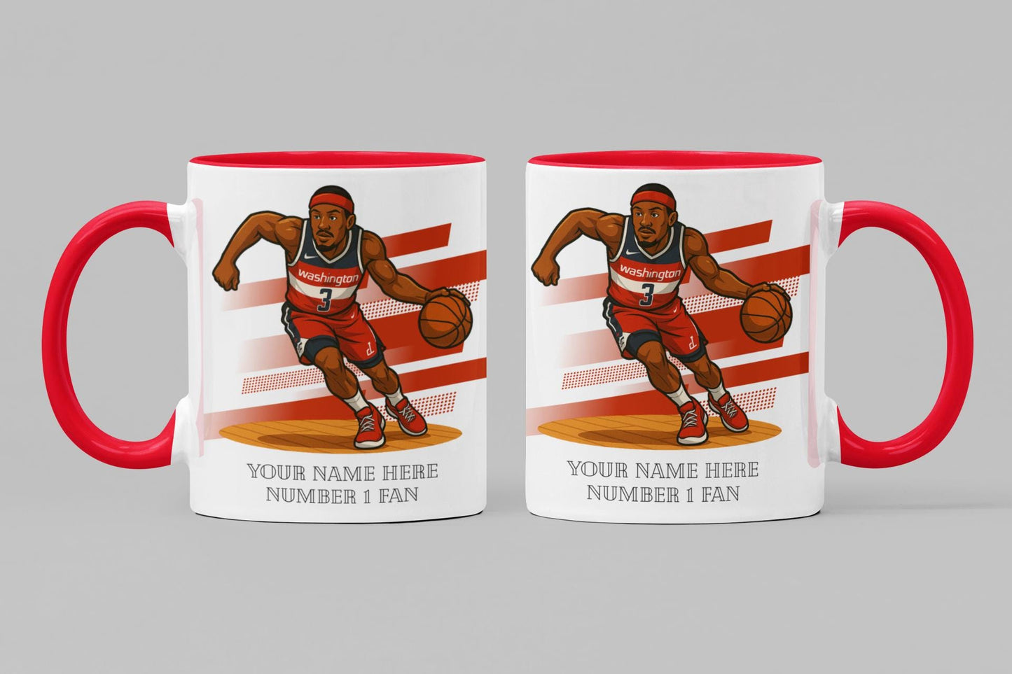 Personalised Washington Wizard inspired Mug: Custom Name NBA Gift