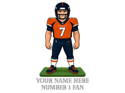 Personalised Denver Broncos inspired Mug: Custom Name NFL Gift