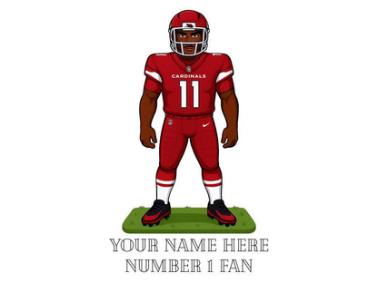 Personalized Arizona Cardinals Inspired Mug: Custom Name NFL Gift