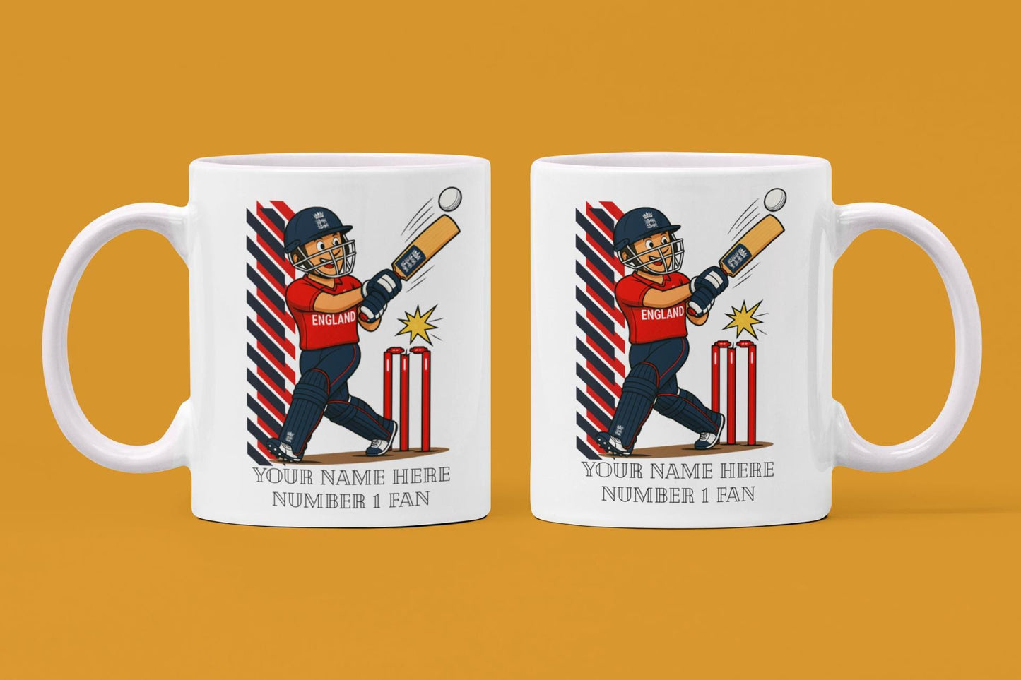 Personalized England Cricket Mug, T20 Fan Gift