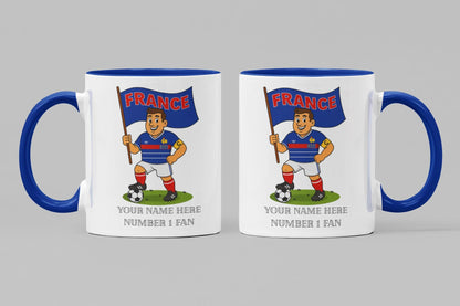 Personalised France Ceramic Mug: Custom Football Gift