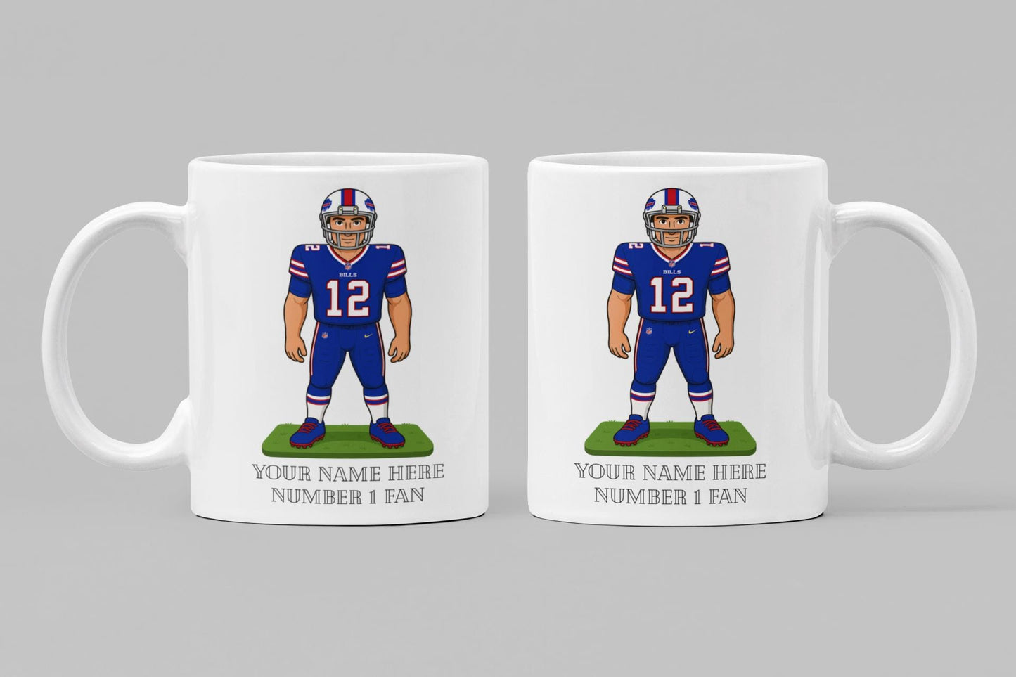 Personalised Buffalo Bills inspired Mug: Custom Name NFL Gift