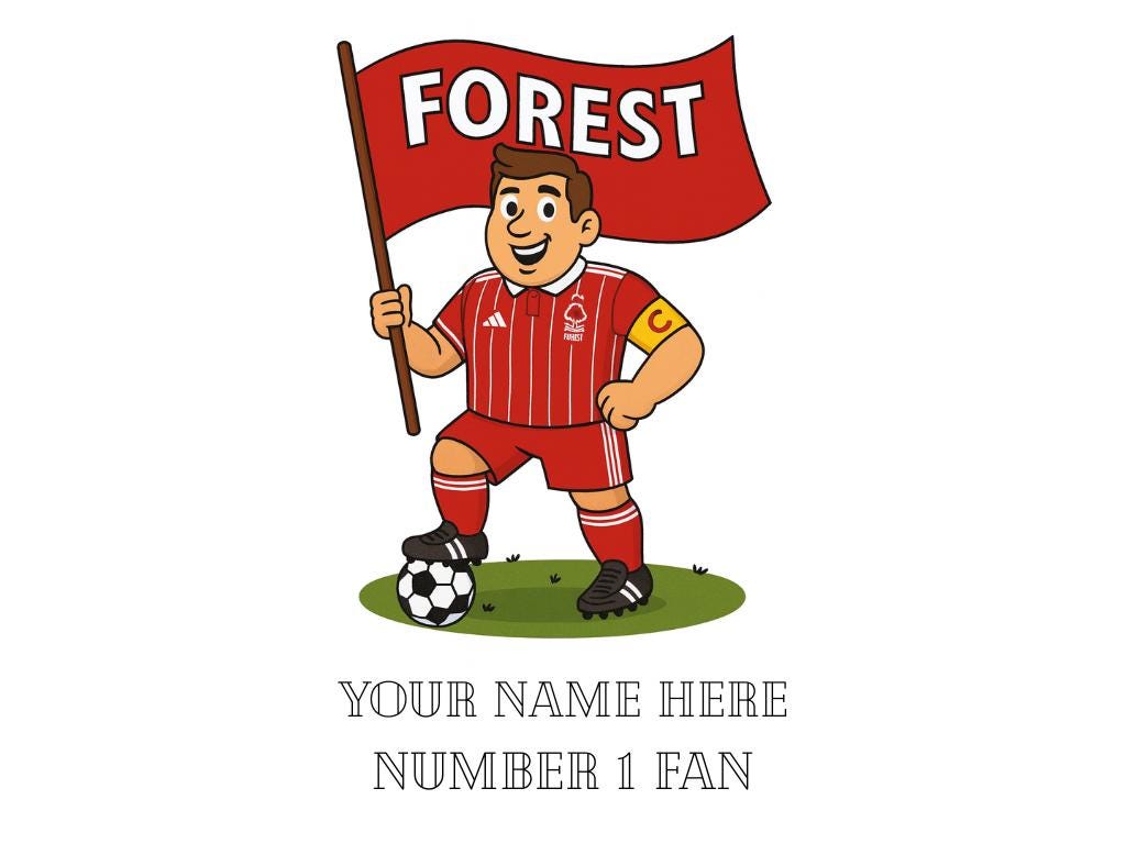 Personalised Nottingham Forest Ceramic Mug: Custom Football Gift