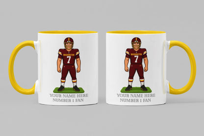 Personalized Washington Commanders Inspired Mug - Custom Name NFL Gift