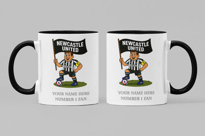 Personalised Newcastle Football Mug: Custom Ceramic Gift