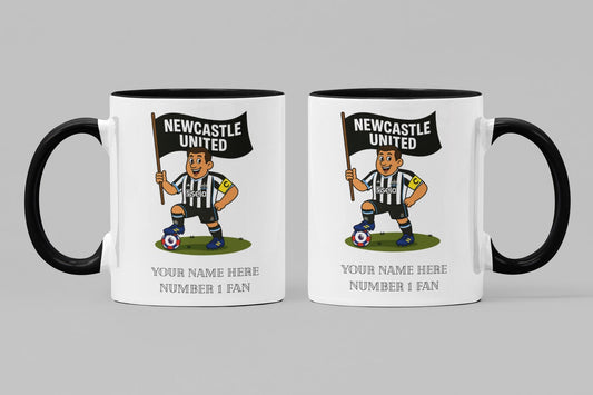 Personalised Newcastle Football Mug: Custom Ceramic Gift