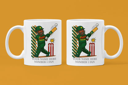 Personalized Pakistan Cricket T20 Ceramic Mug, Cricket Fan Gift