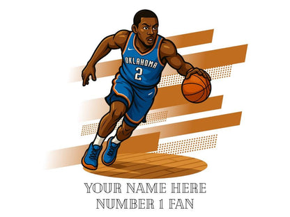 Personalised Oklahoma City Thunder inspired Mug: Custom Name NBA Gift