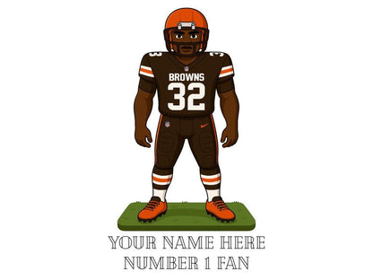 Personalised Cleveland Browns inspired Mug: Custom Name NFL Gift
