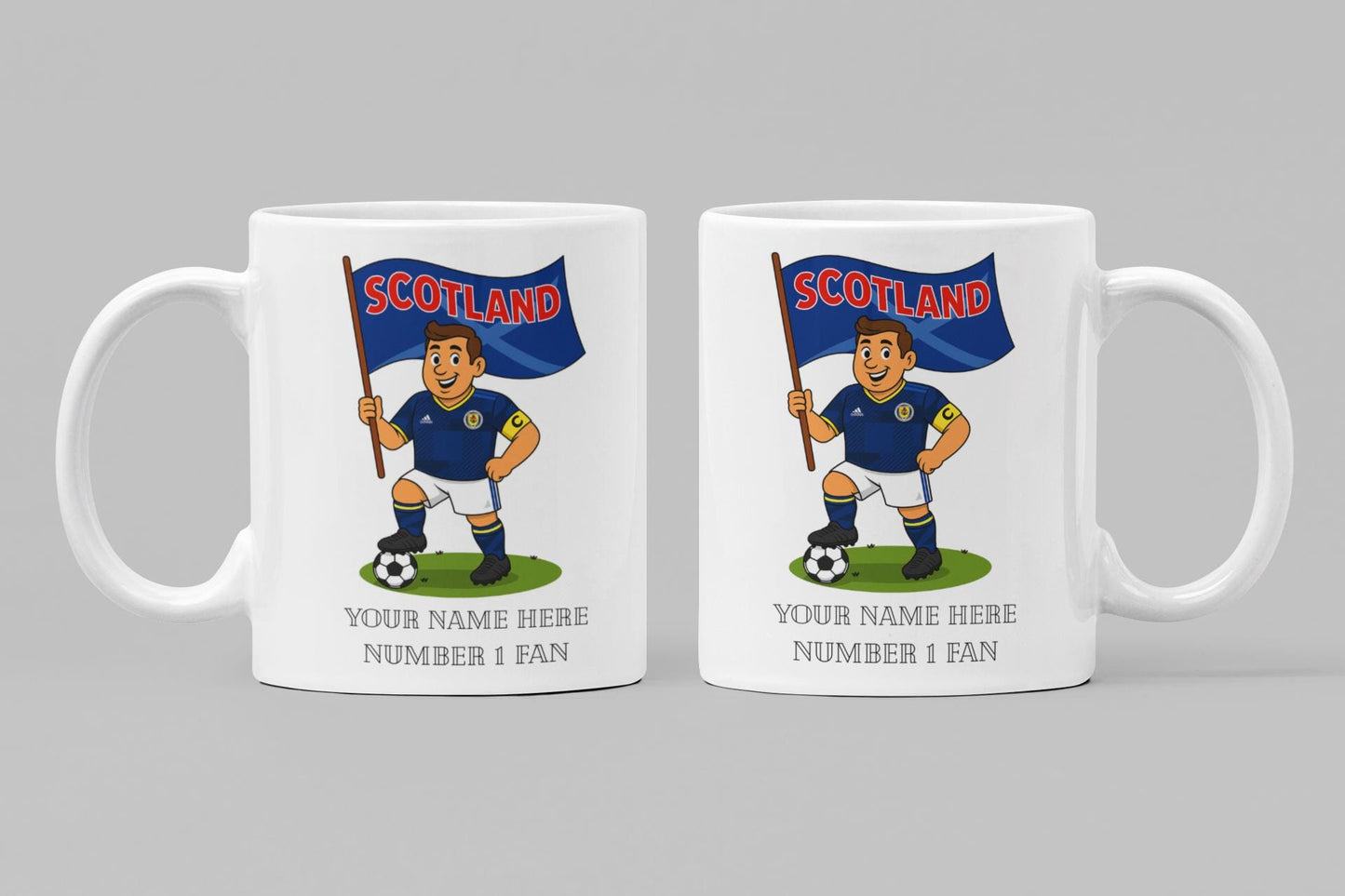 Personalised Scotland Ceramic Mug: Custom Football Gift