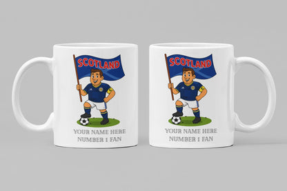 Personalised Scotland Ceramic Mug: Custom Football Gift