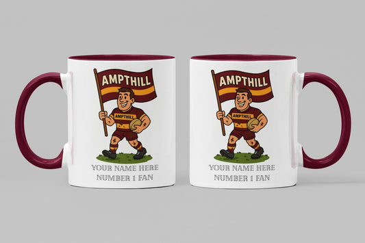 Ampthill Rugby Inspired 11oz Mug – Custom Name Rugby Cup – Dishwasher & Microwave Safe – Arrives Boxed