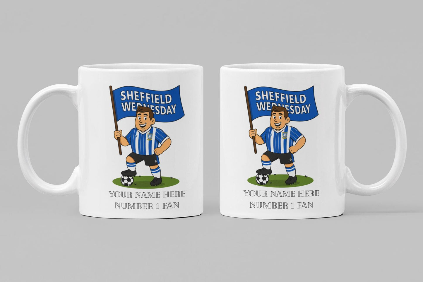 Personalised Sheffield Ceramic Mug: Custom Football Gift