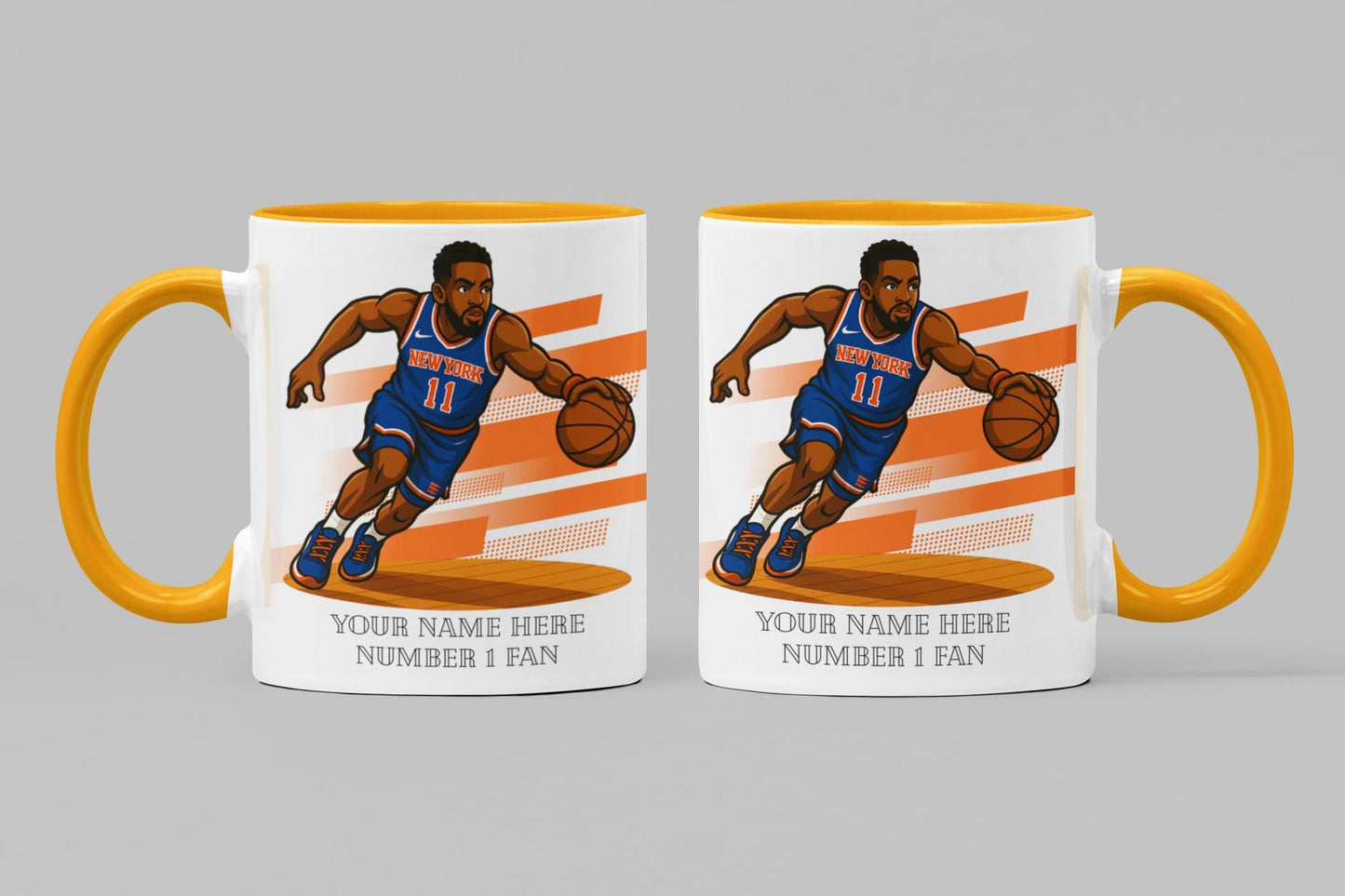 Personalised New York Knicks inspired Mug: Custom Name NBA Gift