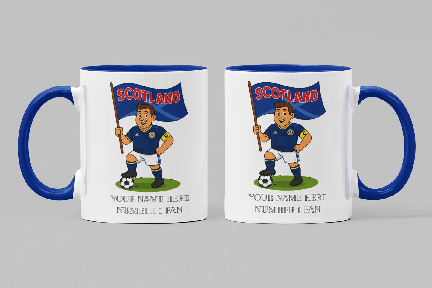 Personalised Scotland Ceramic Mug: Custom Football Gift