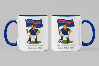 Personalised Scotland Ceramic Mug: Custom Football Gift