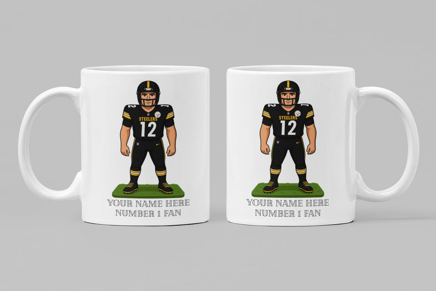 Personalized Pittsburgh Steelers Inspired Mug: Custom Name NFL Gift