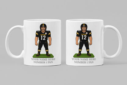 Personalized Pittsburgh Steelers Inspired Mug: Custom Name NFL Gift