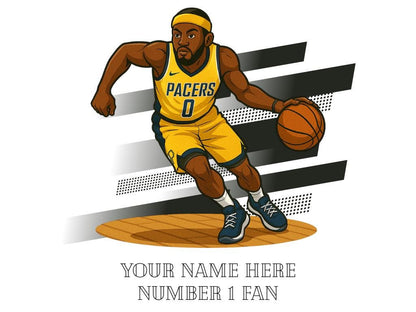 Personalised Indiana Pacers inspired Mug: Custom Name NBA Gift